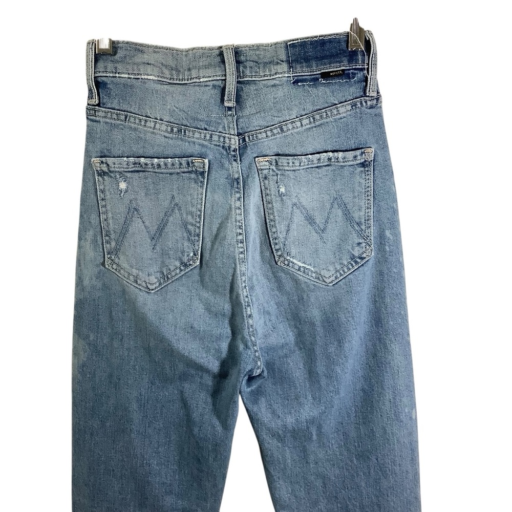 MOTHER Superior The Tune Up Hover Cuff Jeans Distressed Button Fly - Picture 5 of 16